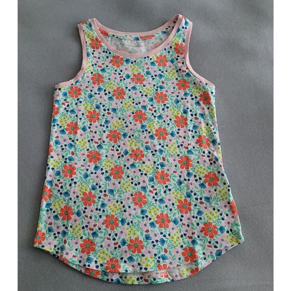 AMAZON ESSENTIALS Girl's Floral Loose Fit Tank Top-Sz 10 NEW! No tags